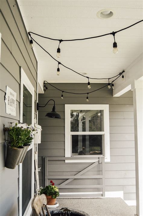 Read reviews for led string lights remote control by ashland®. 46 Pretty Spring Front Porch Decorating Ideas To Try Asap ...