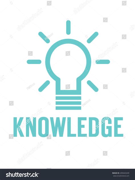 Vector Knowledge Lightbulb Icon Royalty Free Stock Vector 295043249