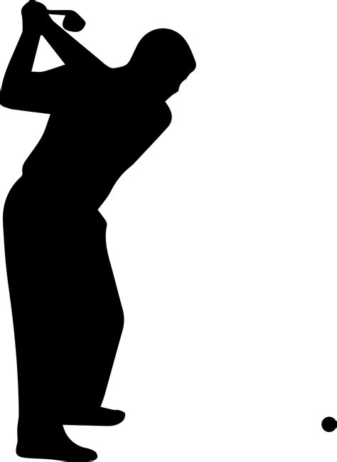 Golfer Swing Silhouette At Getdrawings Free Download