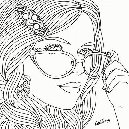 Coloring Pages Recolor Adult Sheets Blank Abstract