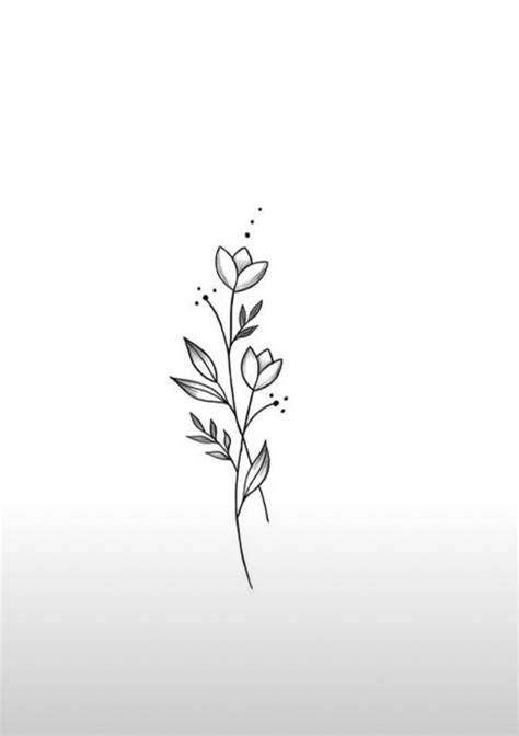 A Line Drawing Of A Flower On A White Background