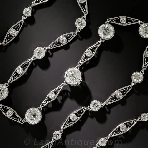 Edwardian Platinum And Diamond Necklace