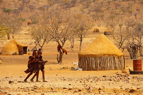 Photo Libre De Droit De Himba Et Les Femmes Dans Leur Village De Chutes