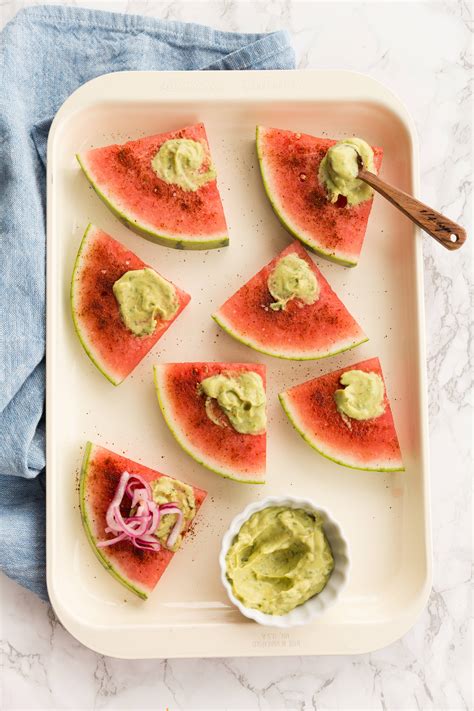 Inspiralized Spicy Watermelon Wedges With Spiralized Pickled Onions