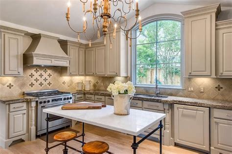 The marble top comes crated in a separate box from the base and it is very well packaged in wood. Light Gray French Kitchen with Marble French Island ...