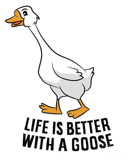 Funny Goose Life Is Better With A Goose Tapestry Textile By Eq