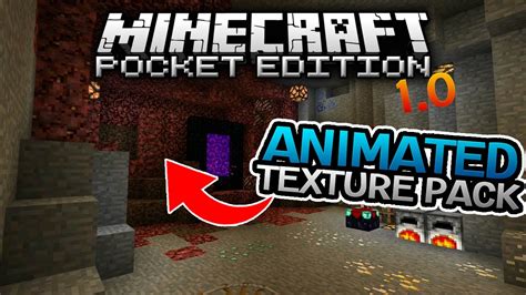 Animated Texture Pack In Mcpe 10 Minecraft Pe Pocket Edition Youtube