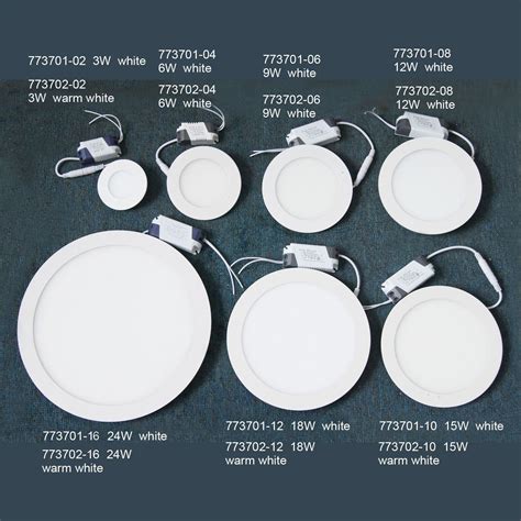 3w To 24w Warm White Led Recessed Ceiling Flat Panel Light Downlight