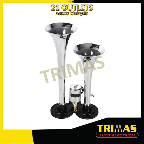 Super Loud Dual Trumpet Electric Horn Dual Air Horns Speaker Trumpet