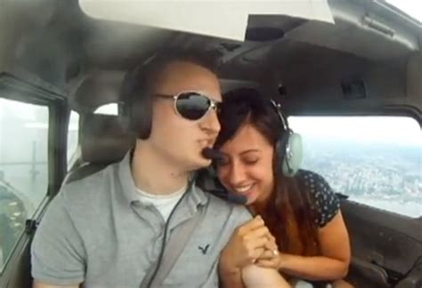 Airplane Proposal Flight Instructor Pops The Question Up In The Air Video Huffpost