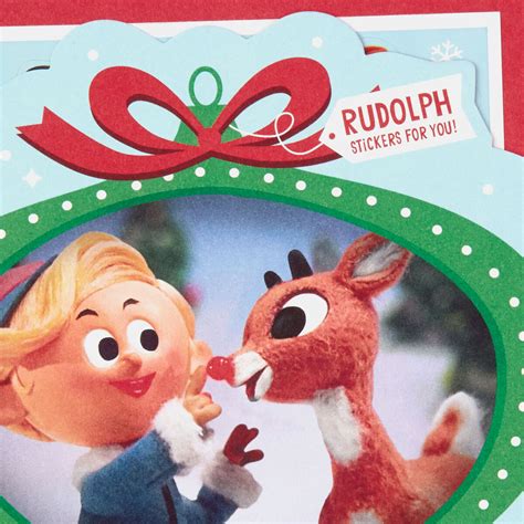 Rudolph The Red Nosed Reindeer® Christmas Card With Stickers Greeting Cards Hallmark