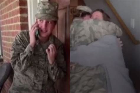 Watch Soldier Surprises Mother By Returning Home After Months Video Will Leave You Teary Eyed