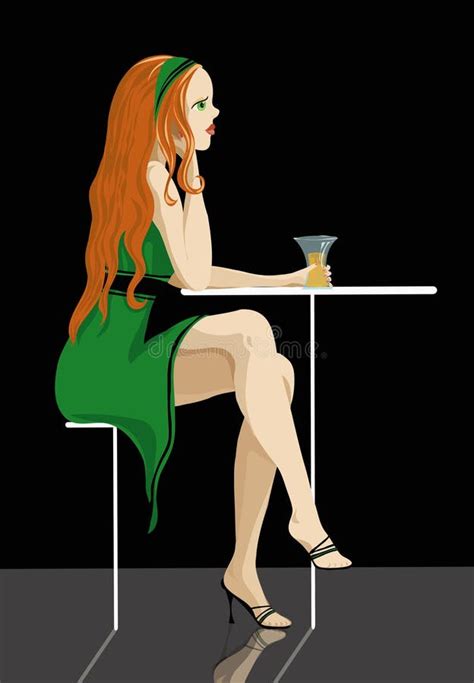 Red Haired Lady Stock Vector Illustration Of Feminine 3749122