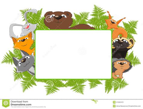 Frame Of Forest Animals Stock Illustration Illustration Of Squirrel