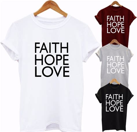 Faith Hope Love Mens Ladies T Shirt T More Size And Colors B042 In T