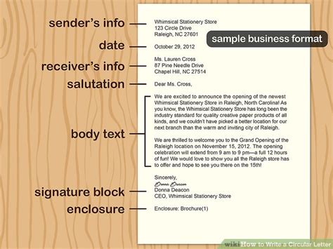 Check spelling or type a new query. Easy Ways to Write a Circular Letter: 12 Steps (with Pictures)