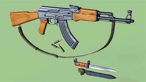 Premium Photo Kalashnikov With The Bayonet
