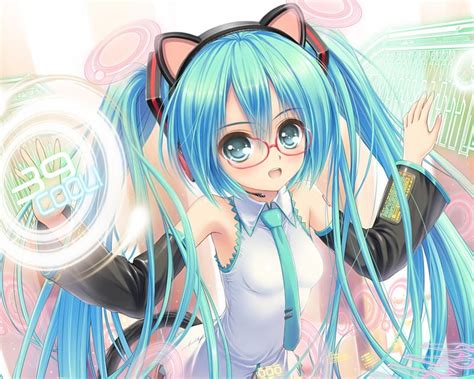 Hatsune Miku Neko Glasses Sunglasses Anime Hot Anime Girl