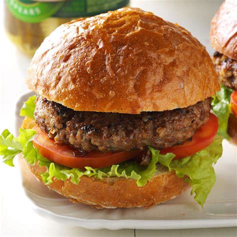 What to do with that ground beef? Barley Beef Burgers Recipe | Taste of Home