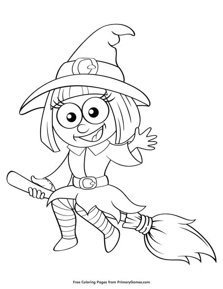 Cute Witch Drawing Finally Paint The Color A Lovely And Beautiful