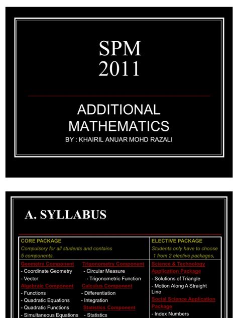 Any questions, please email jeleow@yahoo.com. SPM ADD MATH PRESENTATION