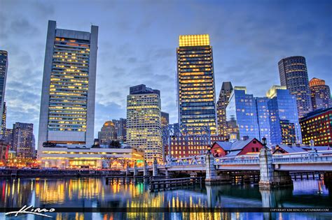 Boston Harborwalk Royal Stock Photo