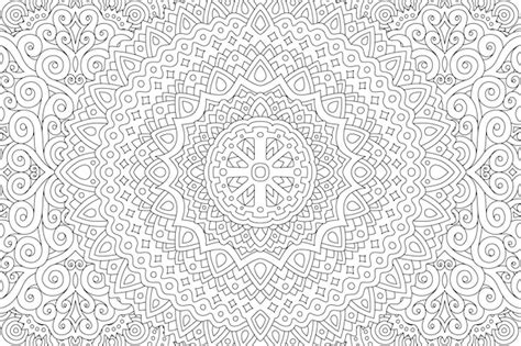 Premium Vector Coloring Book Page With Abstract Linear Pattern
