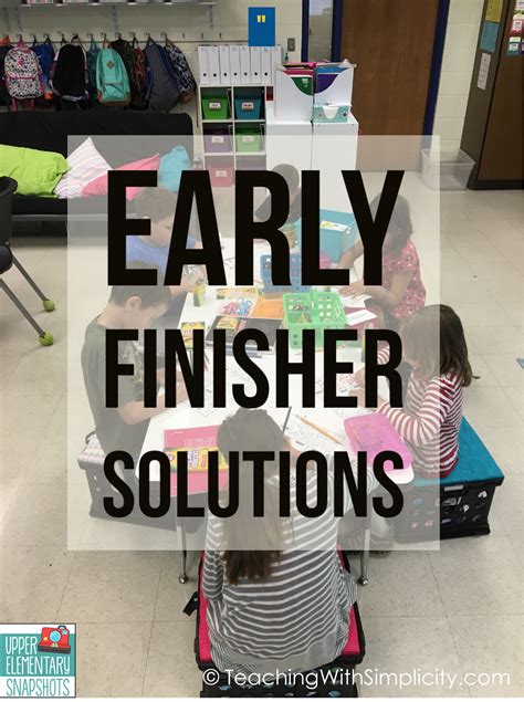 Early Finisher Solutions Early Finishers Activities Classroom