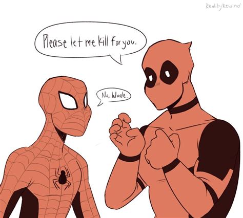Pin By 𝚈𝙴𝙴 𝙷𝙰𝚆 ₊˚ On O T P S Spideypool Deadpool X Spiderman