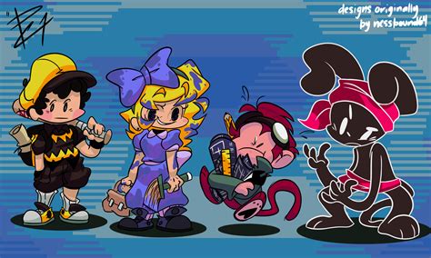 Earthbound Character Redesigns By My Friend By Paragoned On Newgrounds