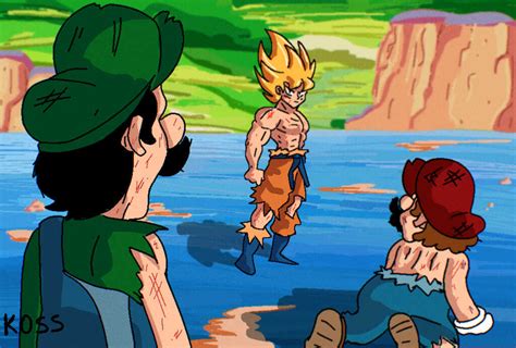Mario Brothers Vs Goku By Kiwioss On Newgrounds