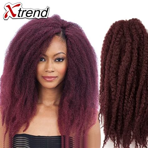Muliti Color Afro Kinky Twist Crochet Braids Hair 18inch 100gpack Afro Kinky Marley Crochet