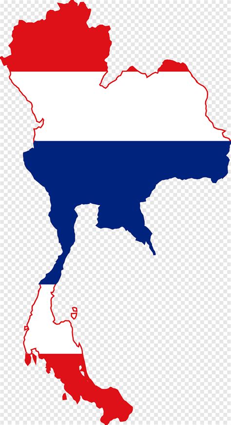 แผนที่ประเทศสีแดงสีขาวและสีน้ำเงินแผนที่ธงประเทศไทยประเทศไทย, พื้นที่ ...