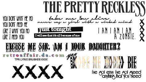 The Pretty Reckless Lyrics Image Pack Pngs By Retroaffair On Deviantart