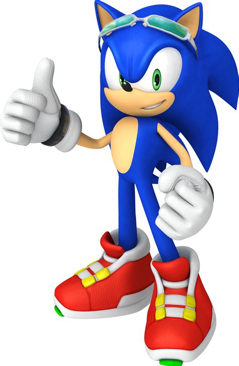 3d Sonic The Hedgehog Free Rider Thumbs Up Sonic