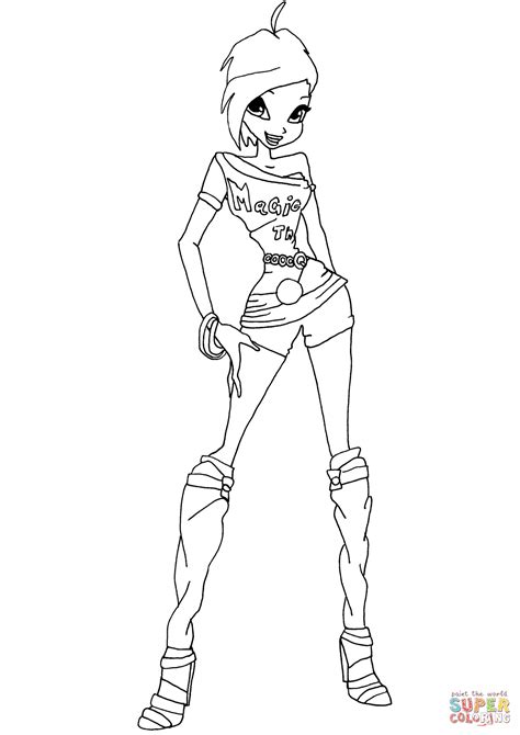 Download Season 5 Disco Tecna coloring page | Free Printable ...