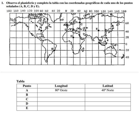 Planisferio Coordenadas Geograficas Para Imprimir Geografia De Mexico Images