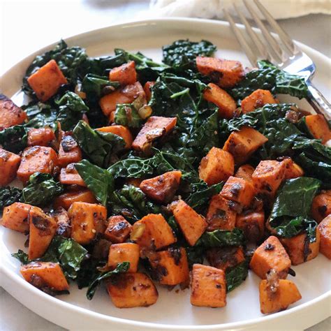 Vegan Sweet Potato And Kale Hash The Mostly Vegan