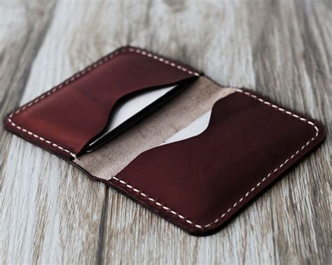 Personalized Leather Business Card Holder 110 Bussiness Card Etsy