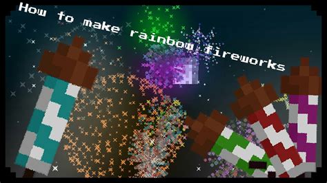 How To Make Rainbow Fireworks Minecraft Special Youtube