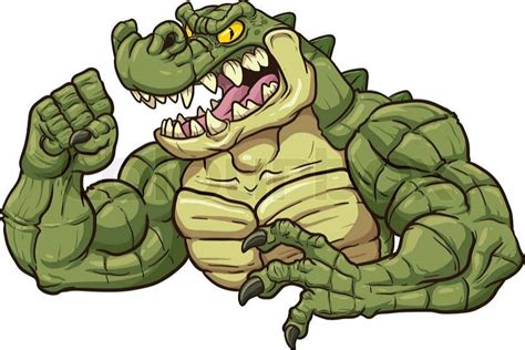 Alligator Mascot Clip Art Vector Cartoon Illustration All In A Single
