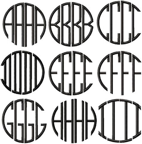 4 Letter Circle Monogram Bling Sass And Sparkle