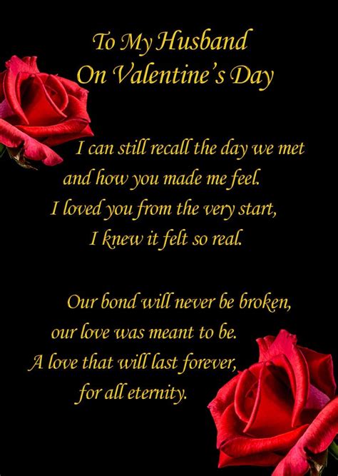 Valentines Day Husband Verse Poem Greeting Card Uk Office