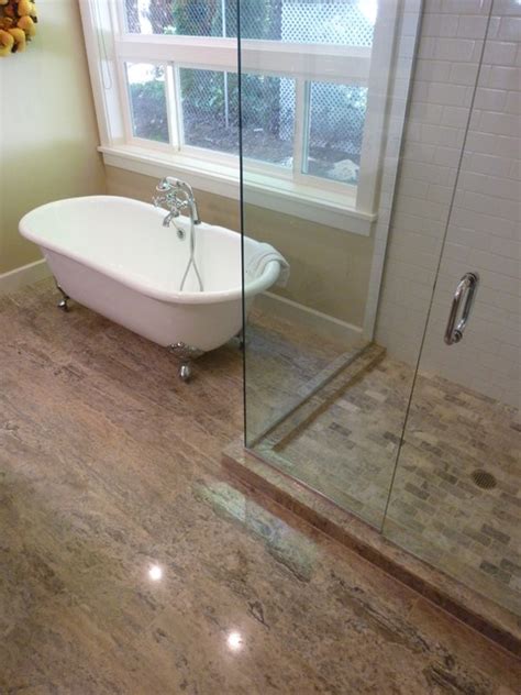 Bathrooms are notoriously hard to keep clean but showerwall changes by choosing homesupply you can own this silver travertine premier plus panel by showerwall for. Silver 12x24 Vein Cut Travertine Master Bath & Silver ...