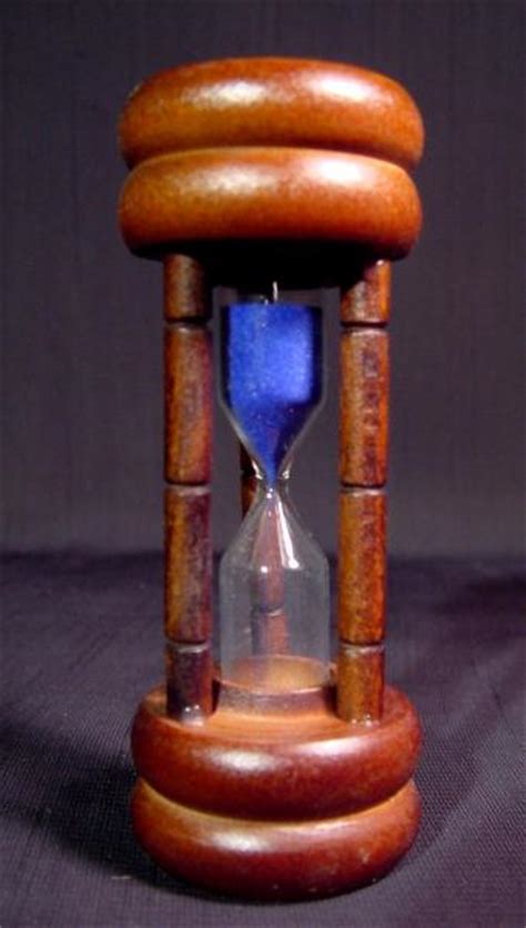3 Minute Hourglass Egg Timer Wood New Blue Sand