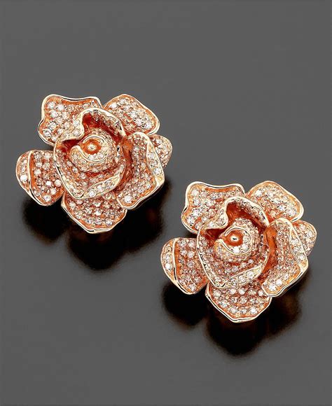 Effy Collection Pave Rose By Effy Diamond Flower 1 13 Ct Tw In