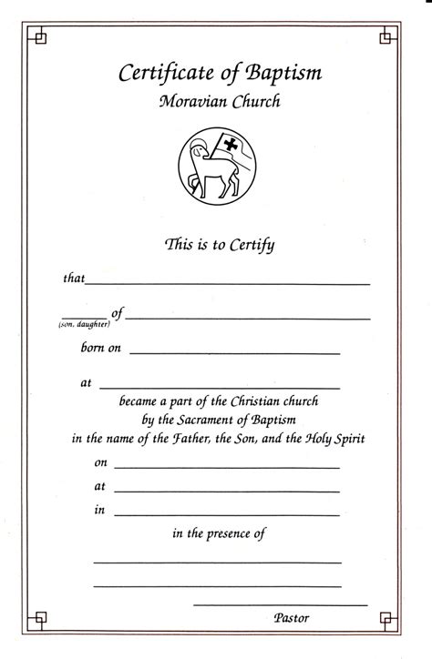 Download or email aptism cert & more fillable forms, register and subscribe now! Infant Baptism Certificate | Moravian Church in America ...