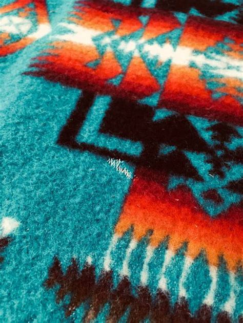 Pendleton Beaver State Pendleton Wool Blanket 33x43 Navajo Motif