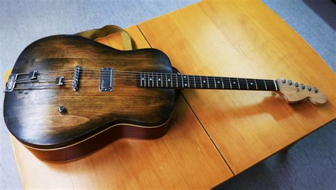 Learn to be a guitar luthier. Electric guitar with an actuated body built by luthier ...