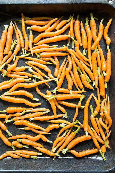 maple roasted baby carrots  pesto leelalicious